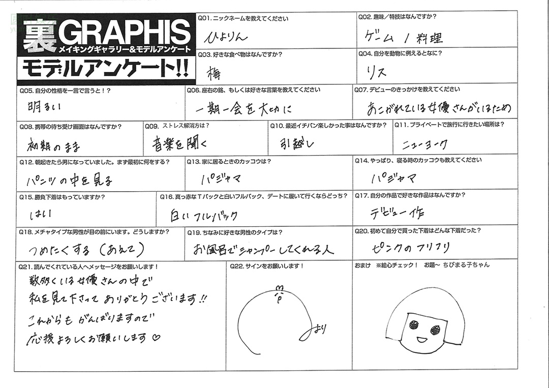 (2019 - 11 - 15) YOSHIOKA Hiyori (吉冈ひより)