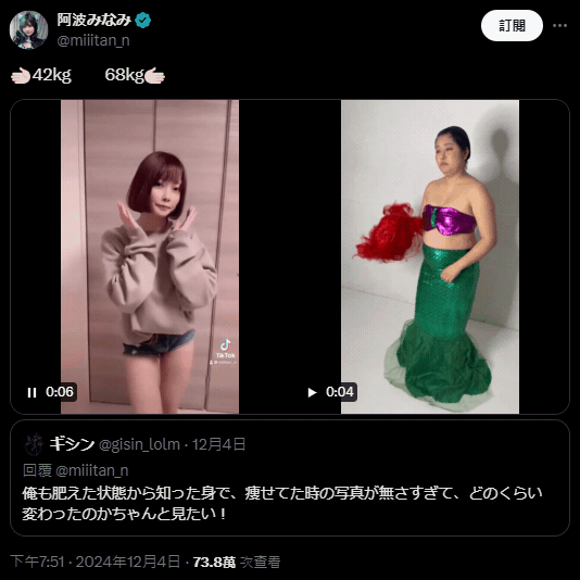 发福到出名的COS《阿波みなみ》，多了20公斤人气也暴增了一波！
