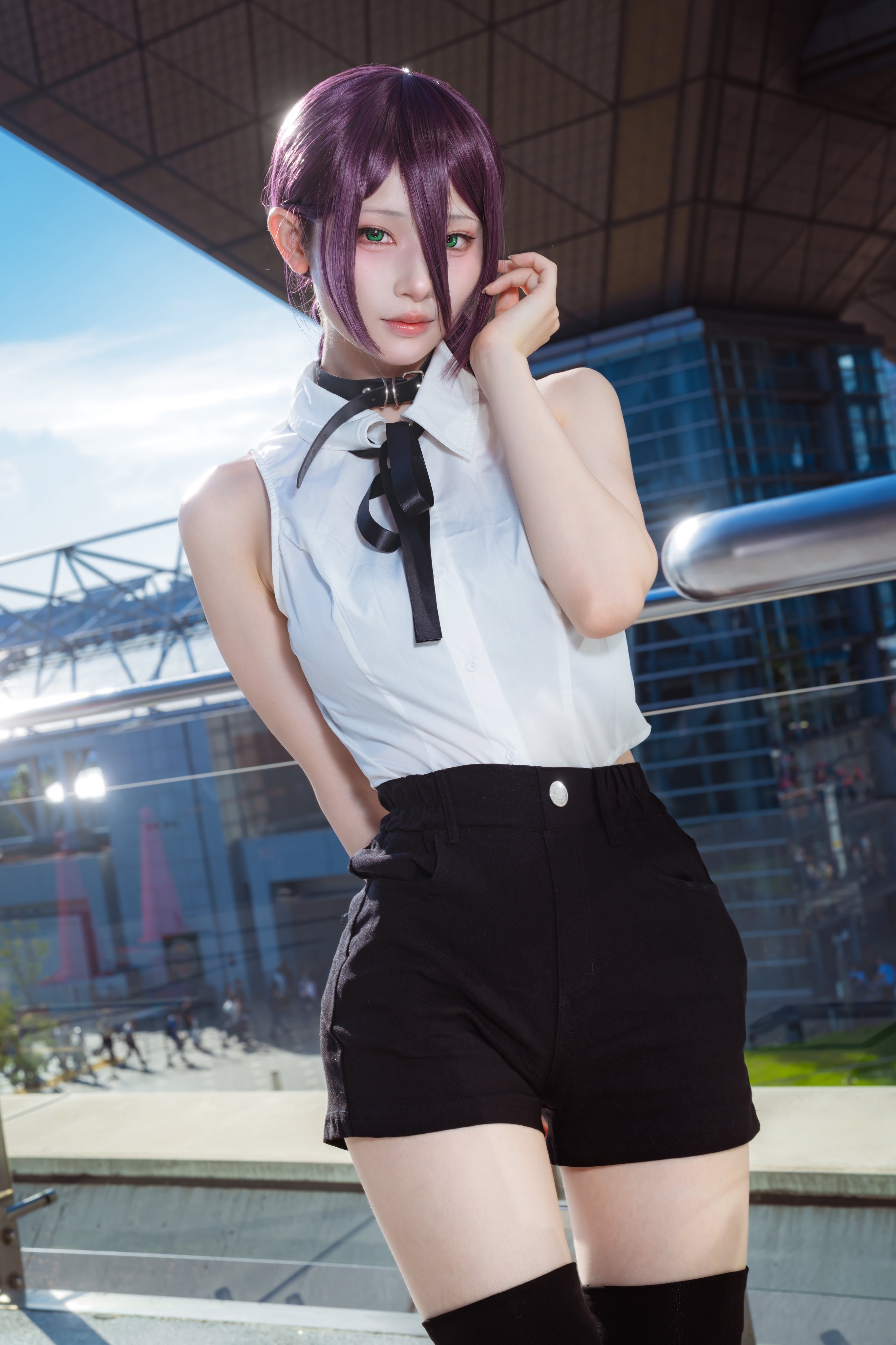 Coser真实还原《沉默之丘f》深水雏子!随手拿武器给人最强女高中生氛围!