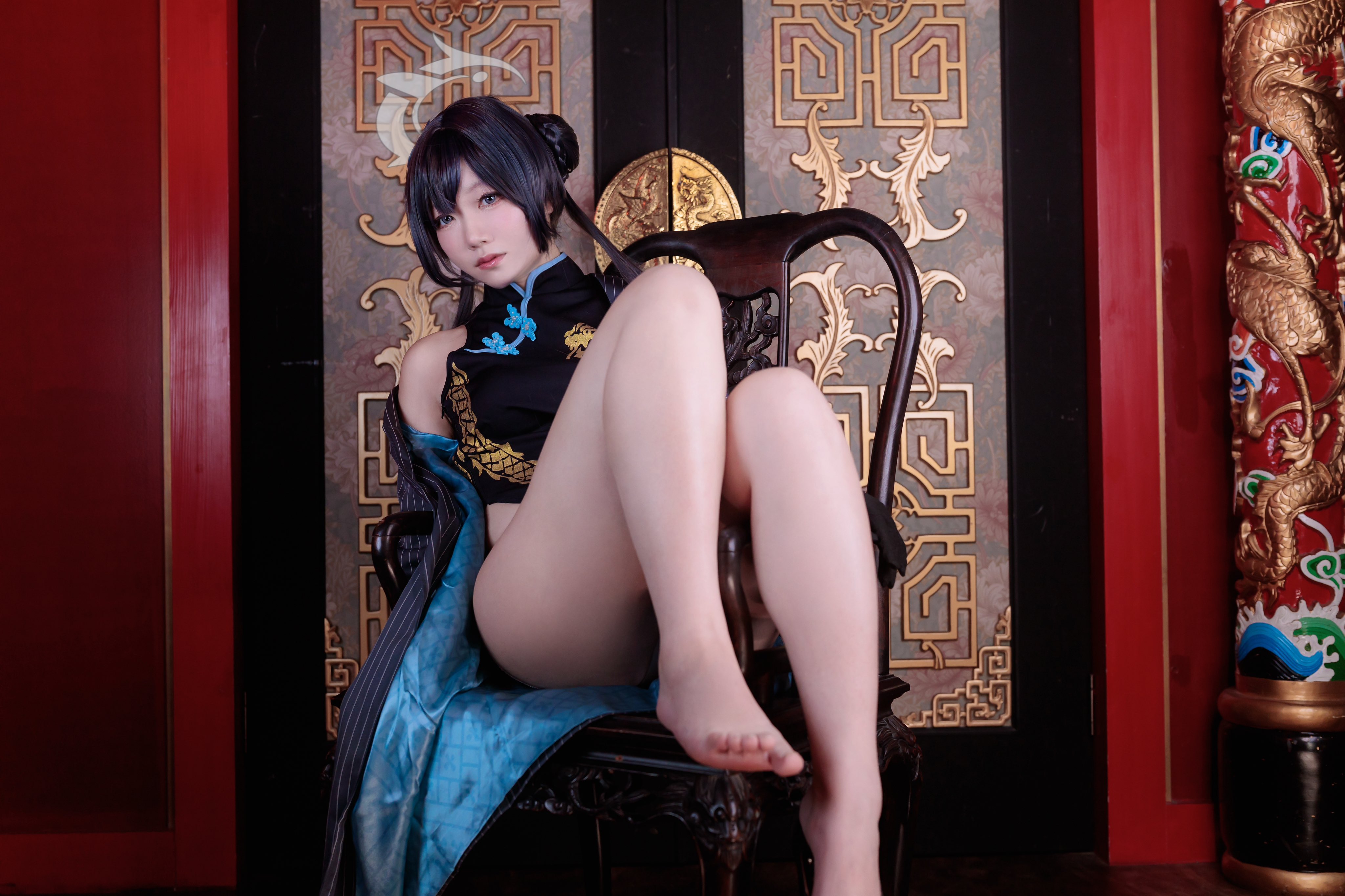 ちあ美女超用心还原《恋上换装娃娃》兔女郎海梦!长腿搭丰胸成最美画面!