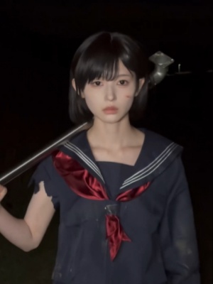 Coser真实还原《沉默之丘f》深水雏子！随手拿武器给人最强女高中生氛围！